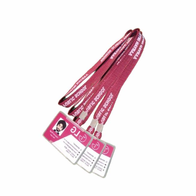 BORDER TAPE LANYARD WITH  PVC CARD & HOLDER 